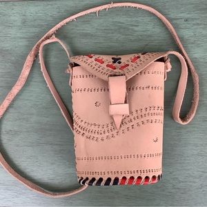 Hand Crafted Crossbody Leather Tan Small Handbag